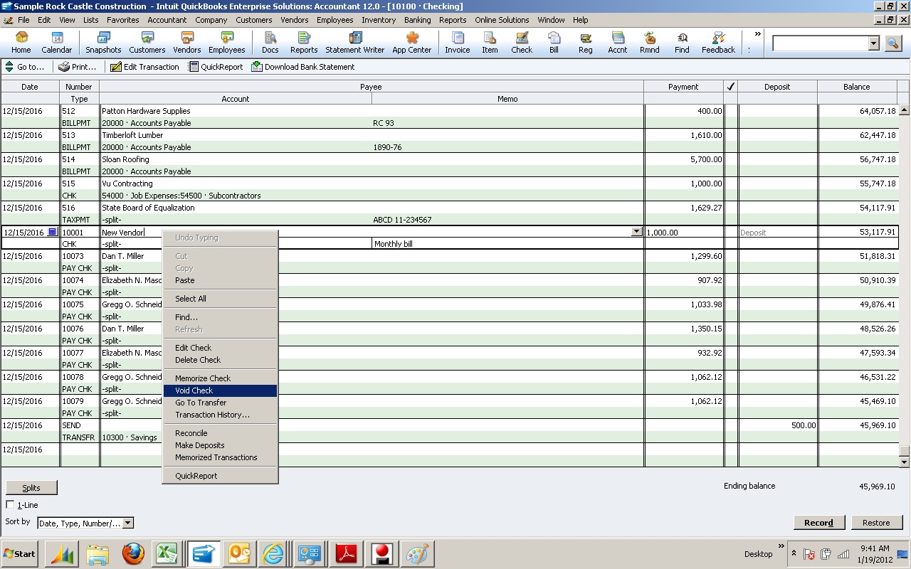 checkbook register software quicken